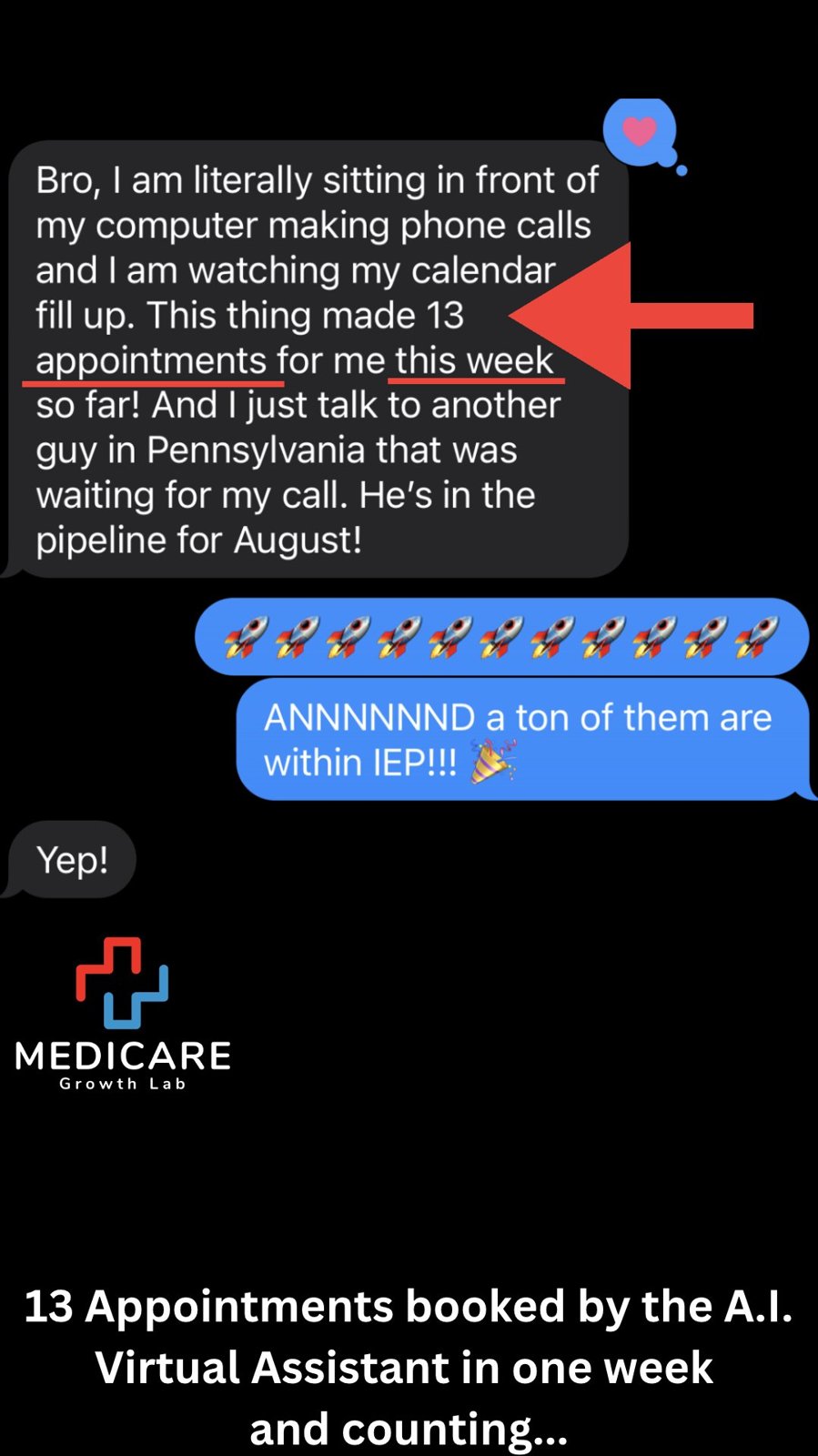 Screenshot from a Medicare Growth Lab agent partner