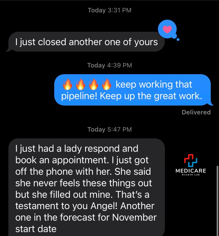 Screenshot from a Medicare Growth Lab agent partner