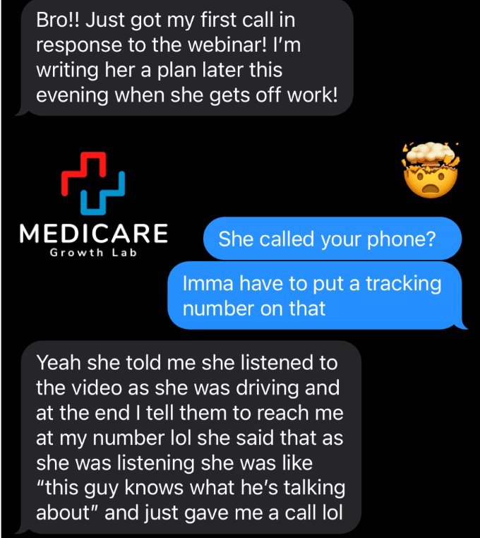 Screenshot from a Medicare Growth Lab agent partner