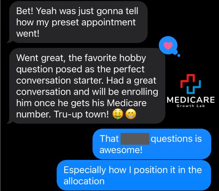 Screenshot from a Medicare Growth Lab agent partner